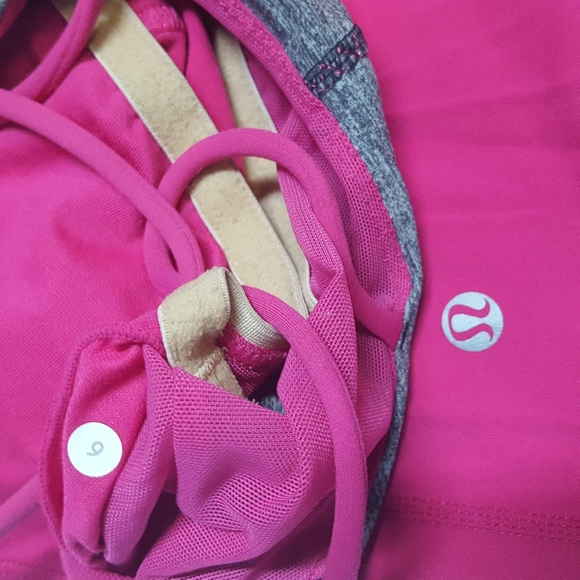 Lululemon Women's 6 Tank Top Sweetheart Pink Gray Strappy back - Picture 5 of 5